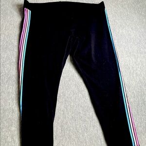 Torrid Black Leggings with Rainbow Stripes size 3